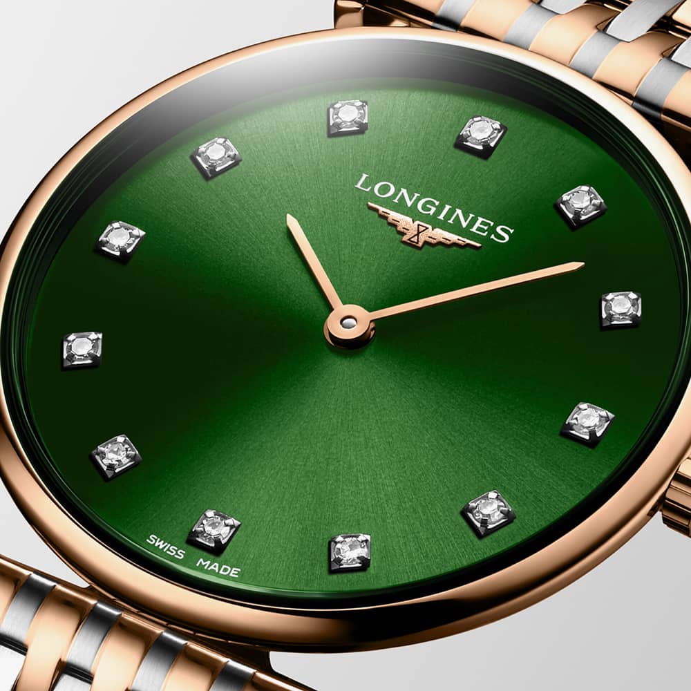 Longines La Grande Classique Two Colour Green Diamond Watch L4.512.1.08.7