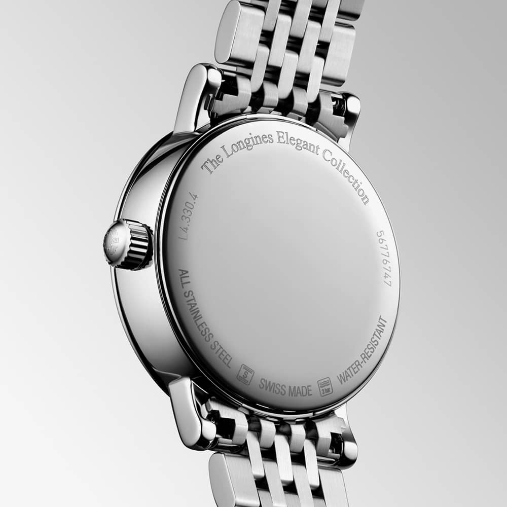 Longines Ladies Elegant Silver & White Moonphase Watch L4.330.4.11.6
