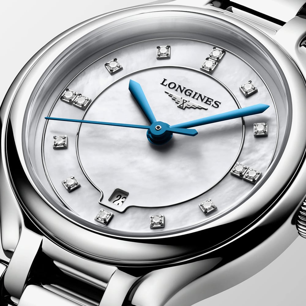 Longines Ladies Primaluna Mother Of Pearl Diamond Set Watch L8.142.4.87.6