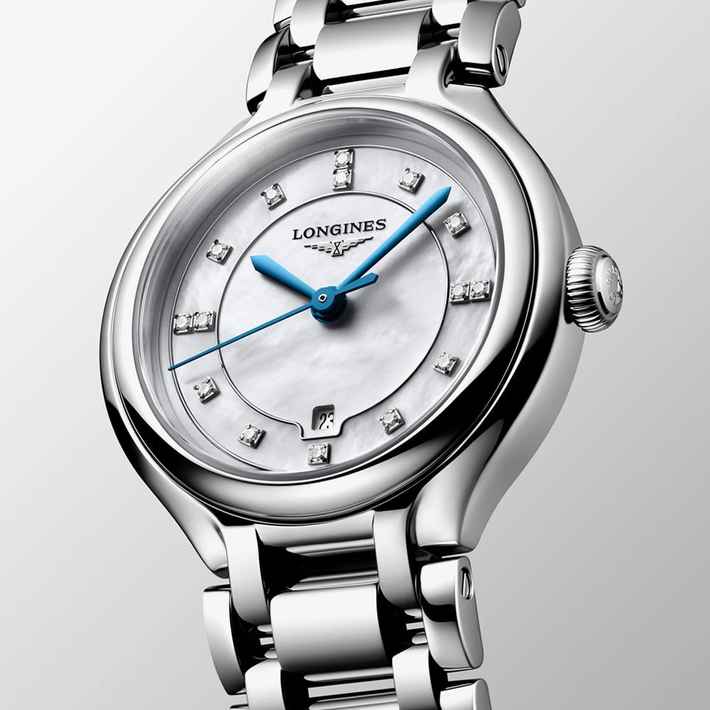 Longines Ladies Primaluna Mother Of Pearl Diamond Set Watch L8.142.4.87.6
