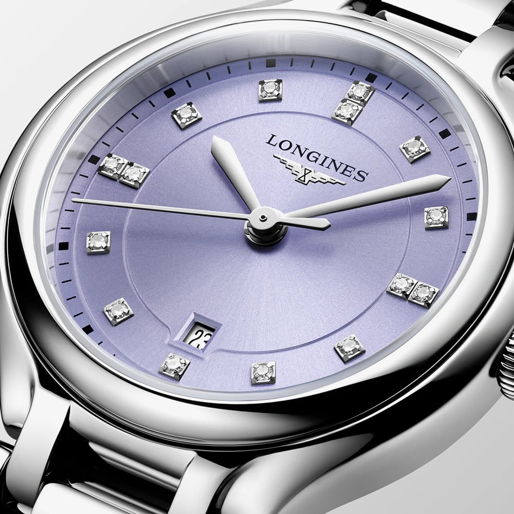 Longines Ladies Primaluna Purple Dial Diamond Set Watch L8.142.4.07.6