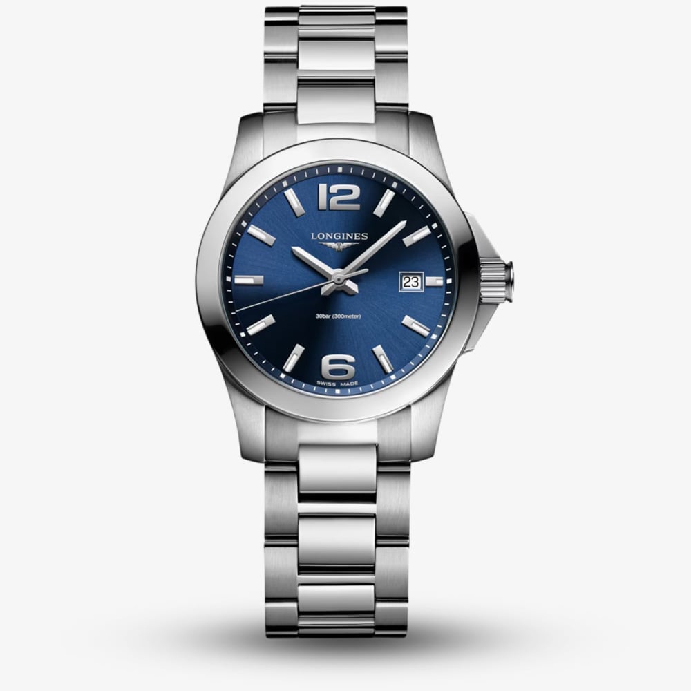 House of Watches - Longines Ladies Conquest Blue Dial Date Watch L3.376.4.96.6