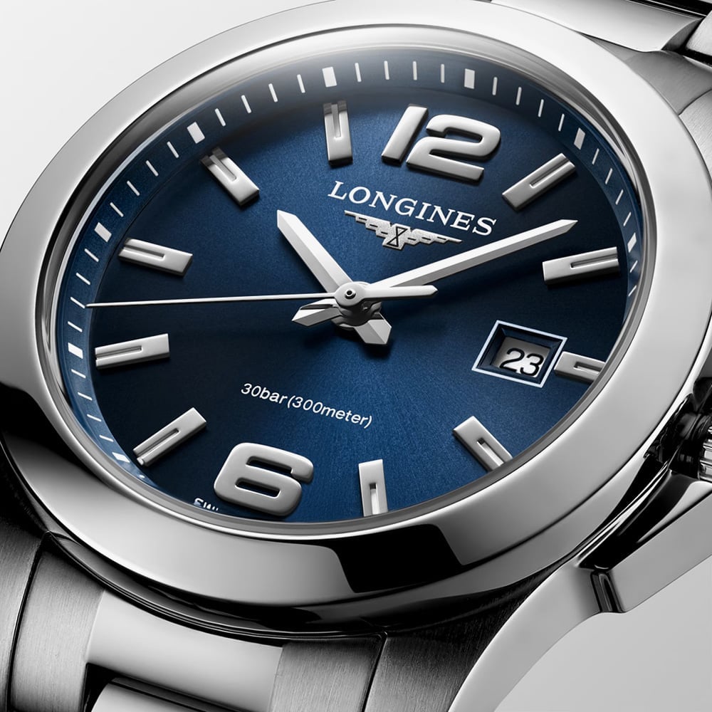 Longines Ladies Conquest Blue Dial Date Watch L3.376.4.96.6