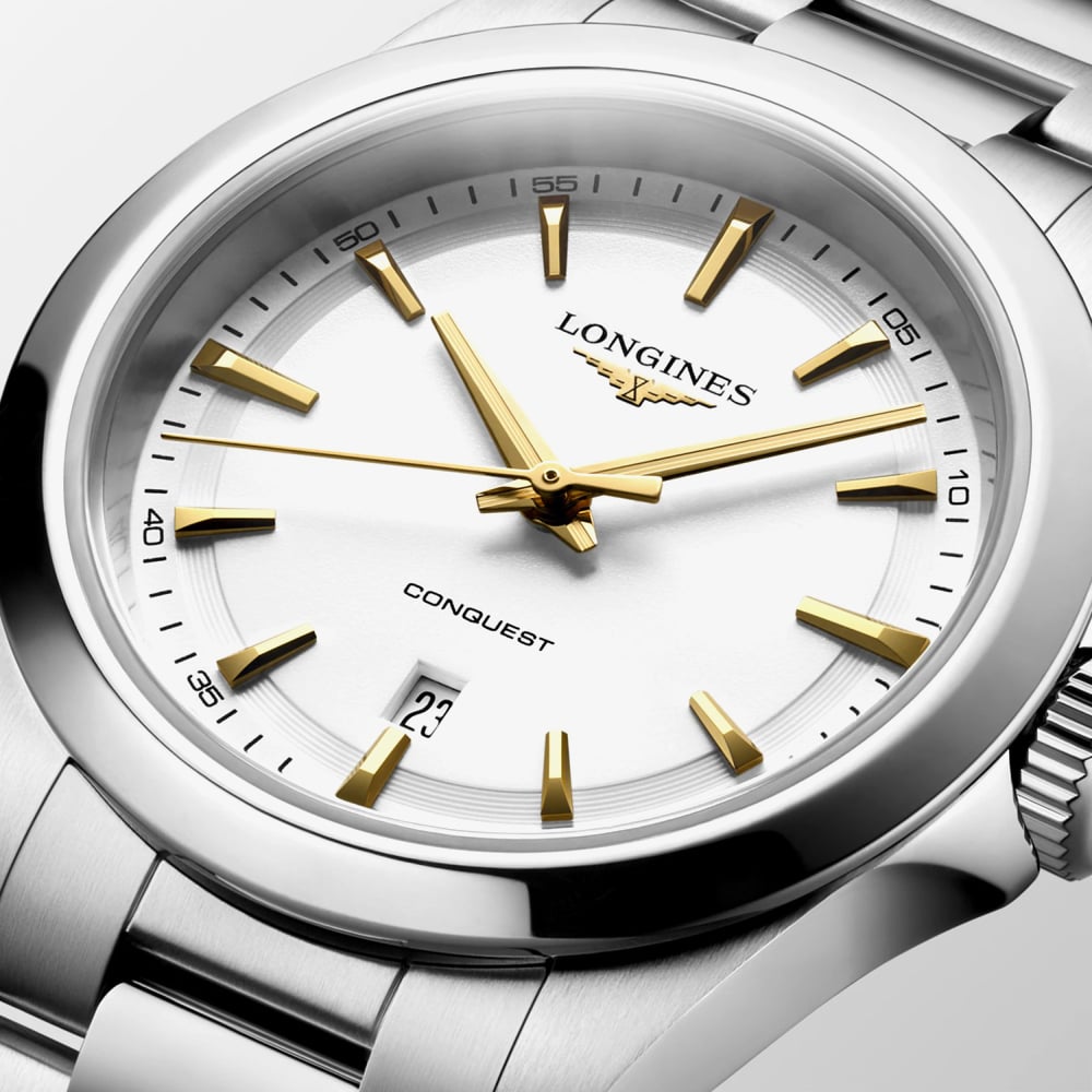 Longines Ladies Conquest White Dial Bracelet Watch L3.350.4.12.6