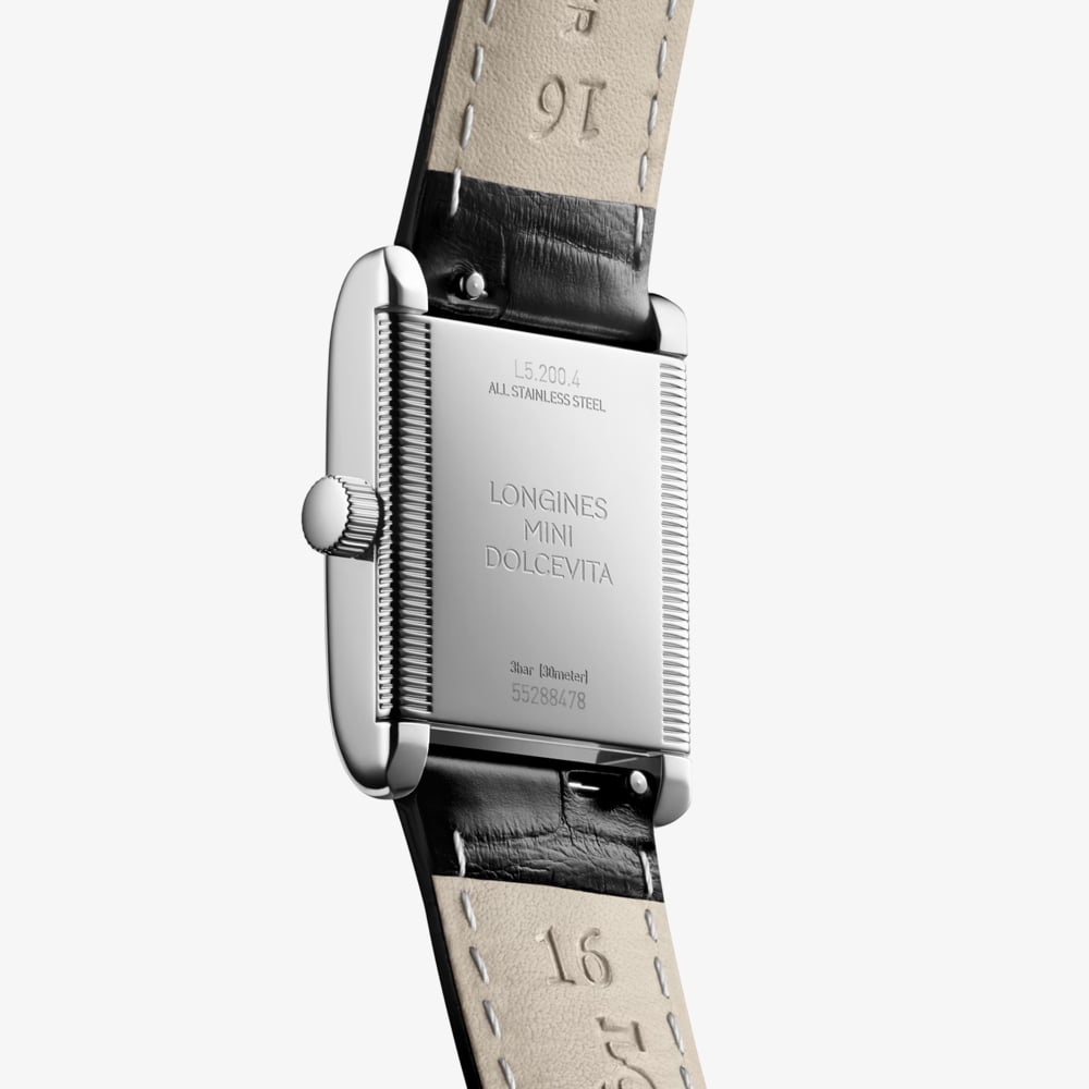 Longines Ladies Mini Dolcevita Square Silver Dial Watch L5.200.4.71.2