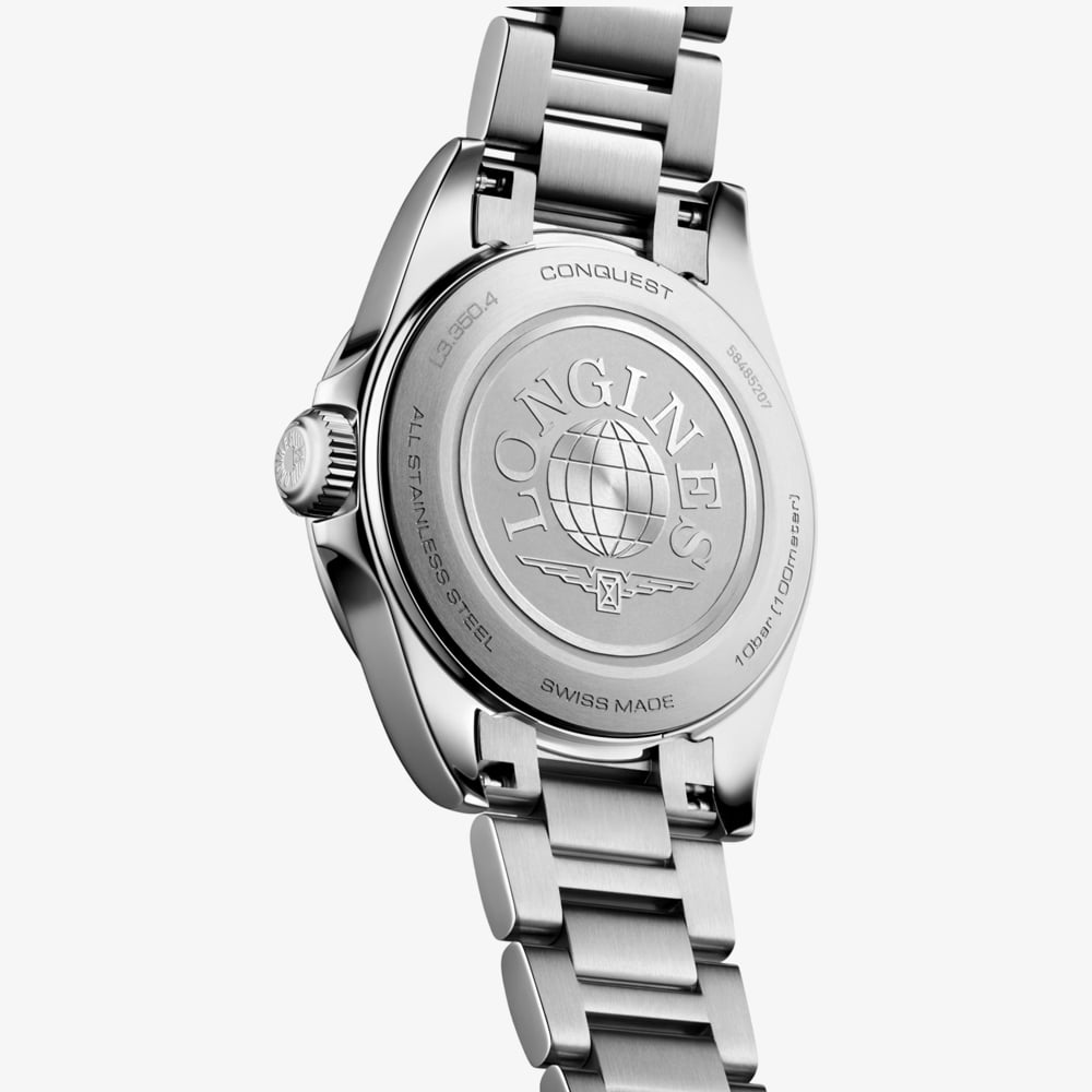 Longines Ladies Conquest Mint Green Dial Stainless Steel Bracelet Watch L3.350.4.09.6