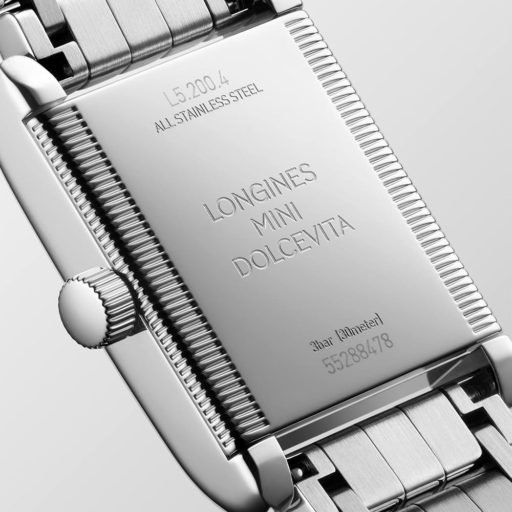 Longines Ladies Mini Dolcevita Silver Diamond Dial Bracelet Watch L5.200.4.87.6