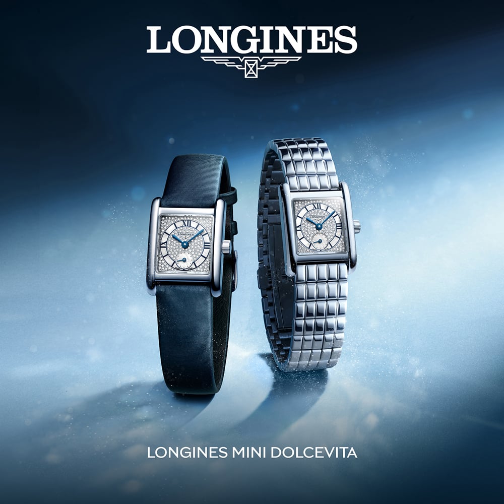 Longines Ladies Mini Dolcevita Silver Diamond Dial Bracelet Watch L5.200.4.87.6