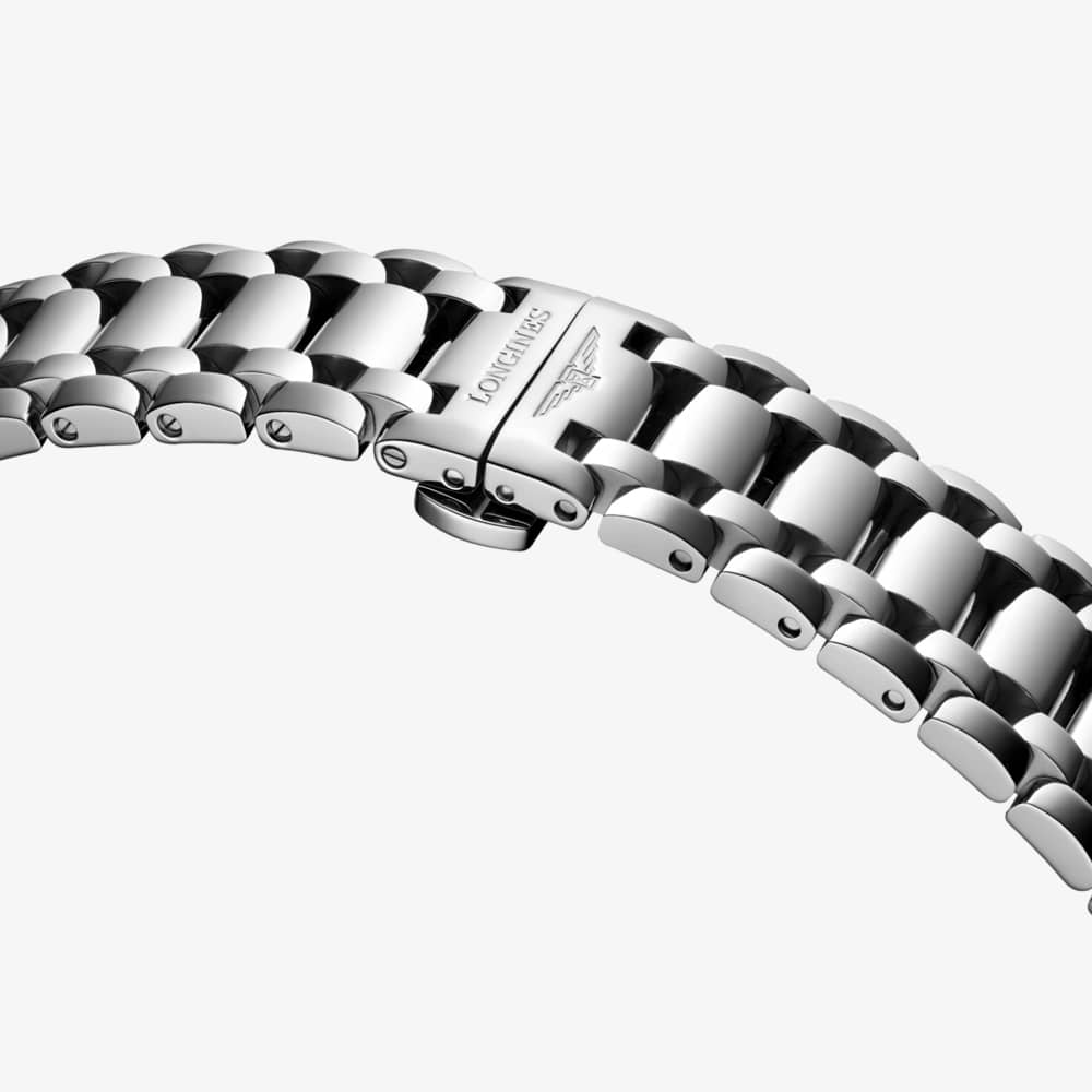 Longines Ladies PrimaLuna Red Dial Bracelet Watch L8.123.4.67.6