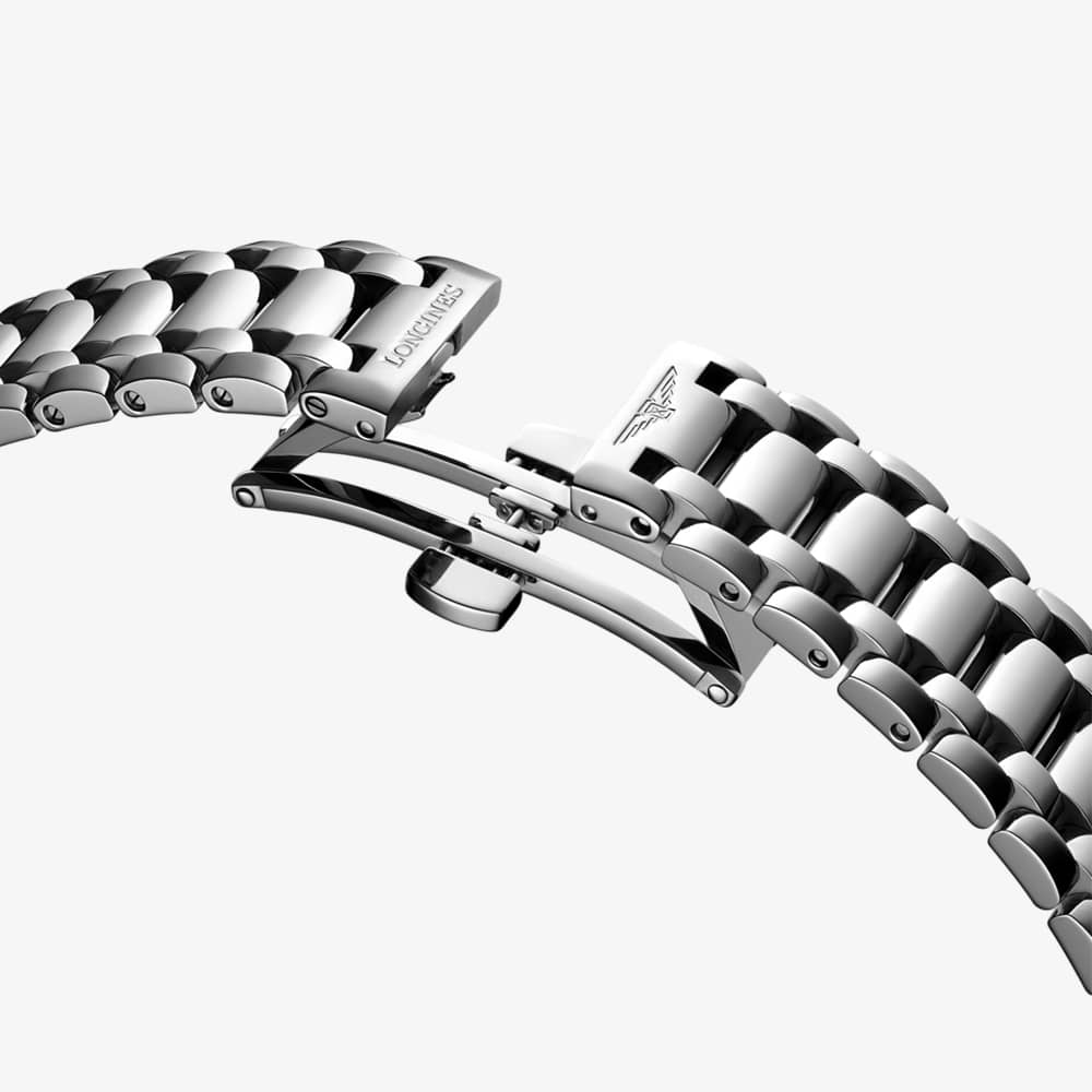 Longines Ladies PrimaLuna Red Dial Bracelet Watch L8.123.4.67.6