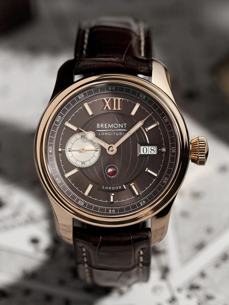 Bremont Mens Limited Edition 18ct Rose Gold Watch LONGITUDE-RG-R-S