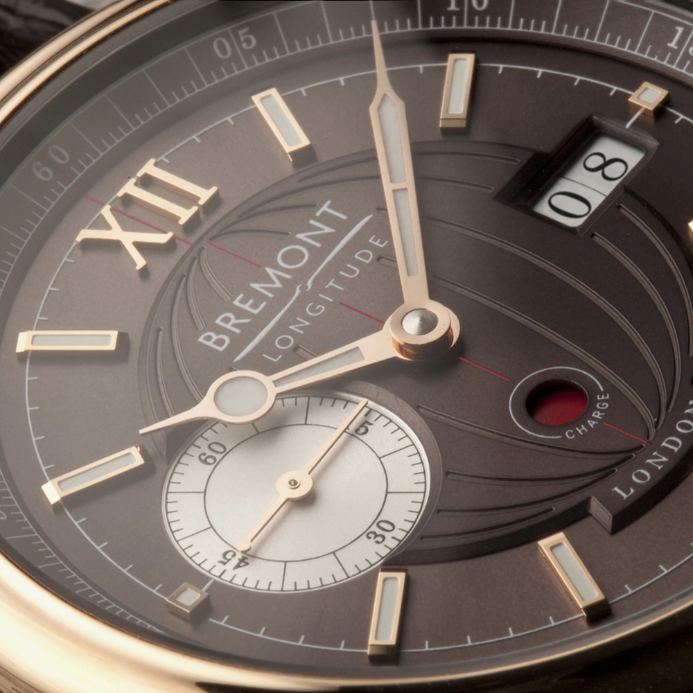 Bremont Mens Limited Edition 18ct Rose Gold Watch LONGITUDE-RG-R-S