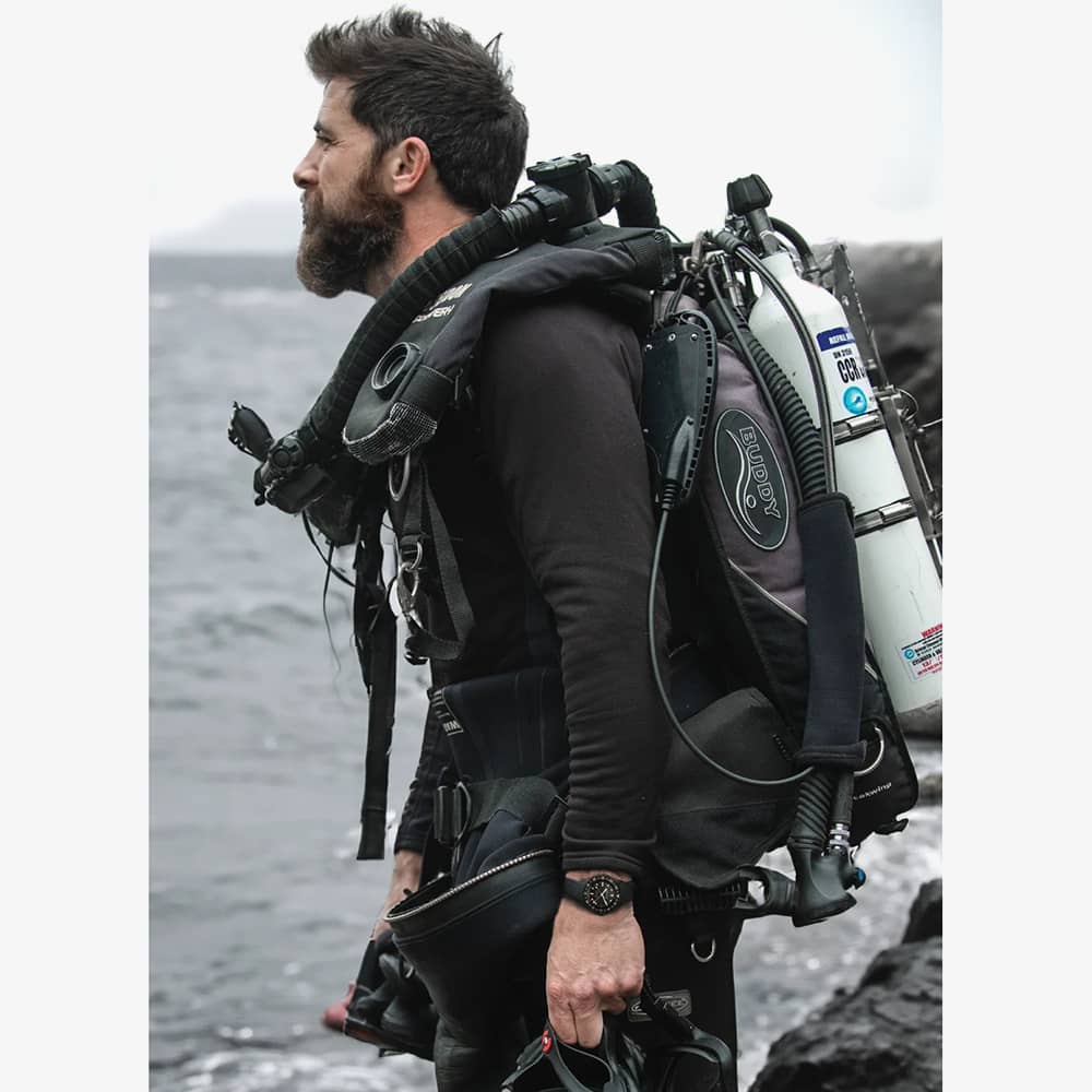 Bremont S302 Jet Black Rubber Strap Watch S302-JET-R-S