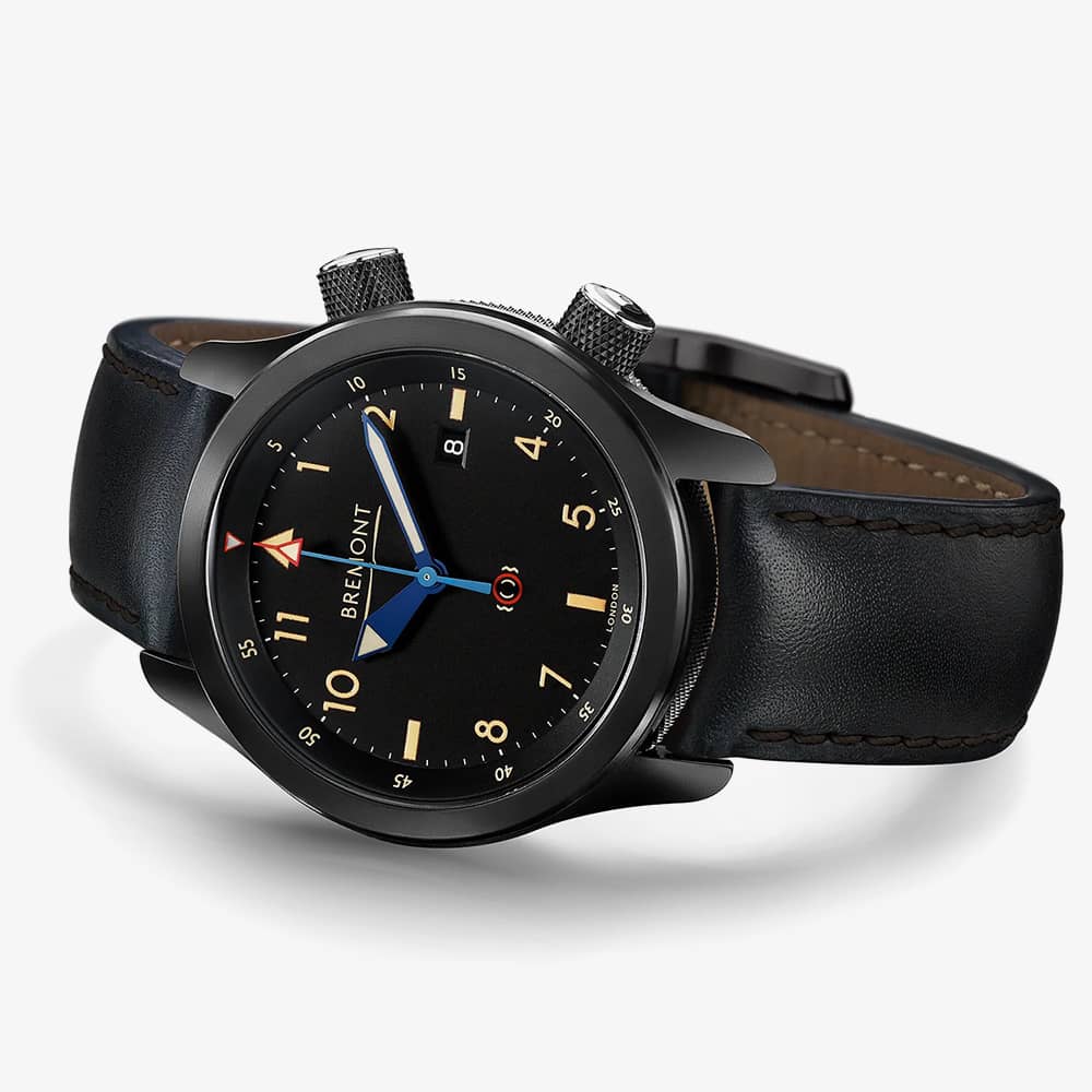 Bremont U2 Black Leather Strap Watch U2-51-R-S