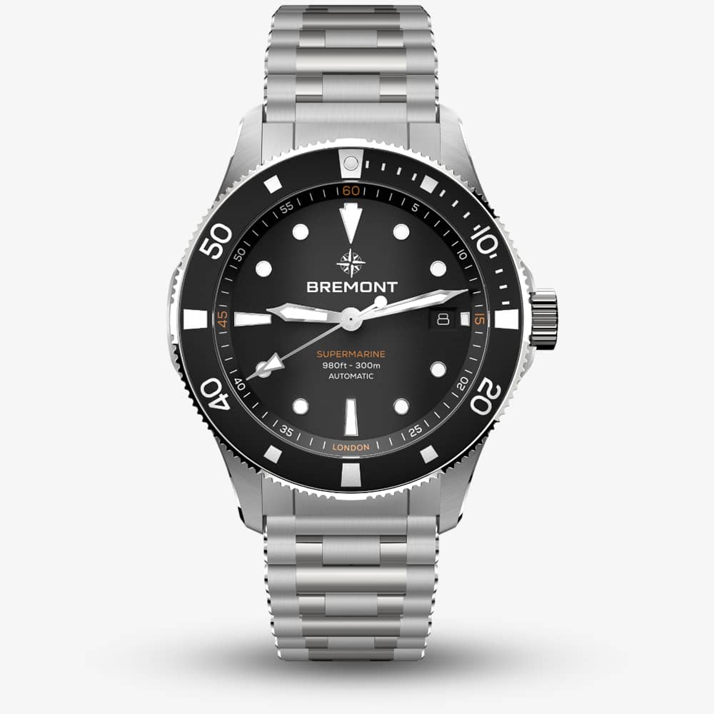 Bremont Supermarine 300m Silver &amp; Black Watch SM40-DT-SS-BK-B