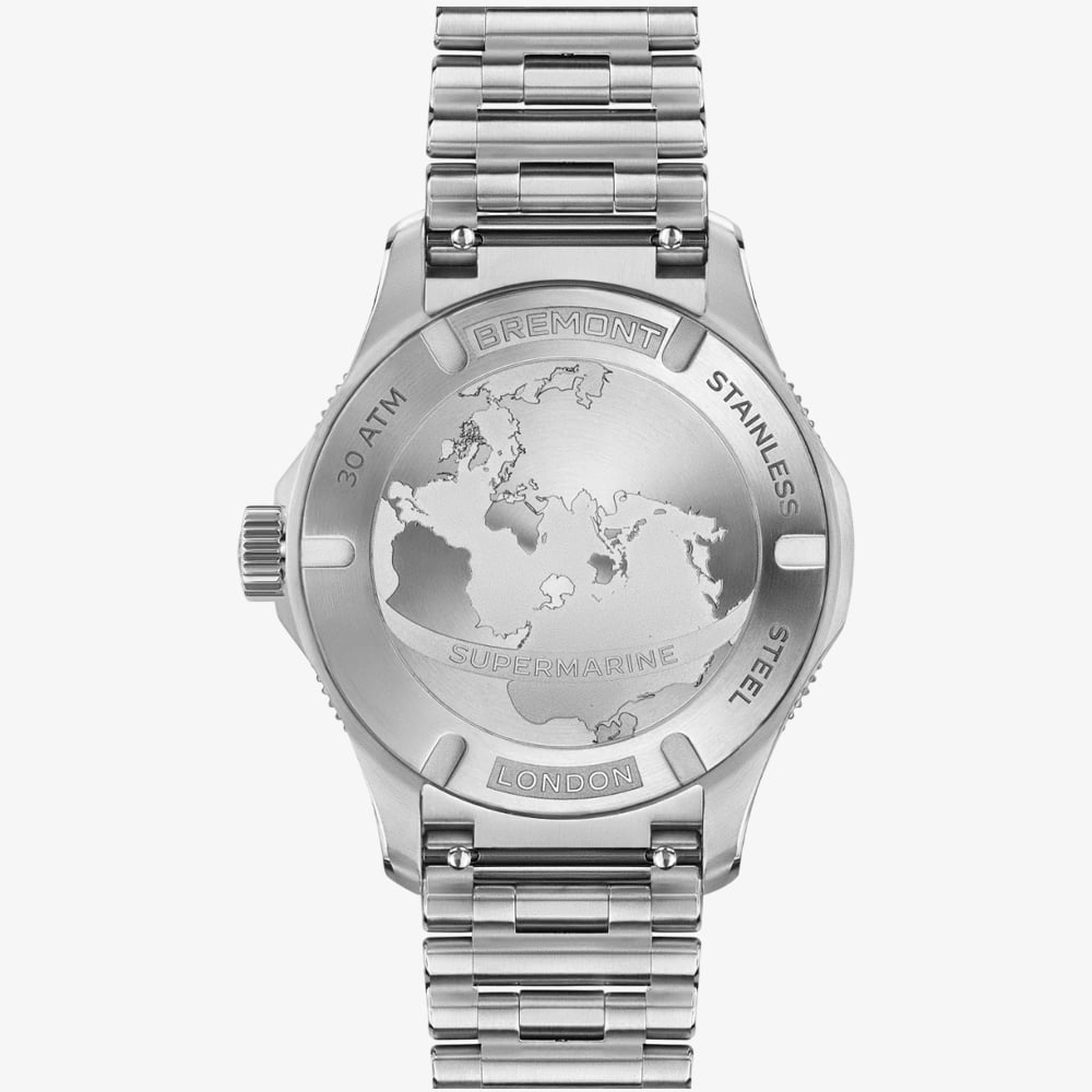 Bremont Mens Limited Edition GMT Glacier Blue Supermarine Watch SM40-GMT-SS-BLBK-B