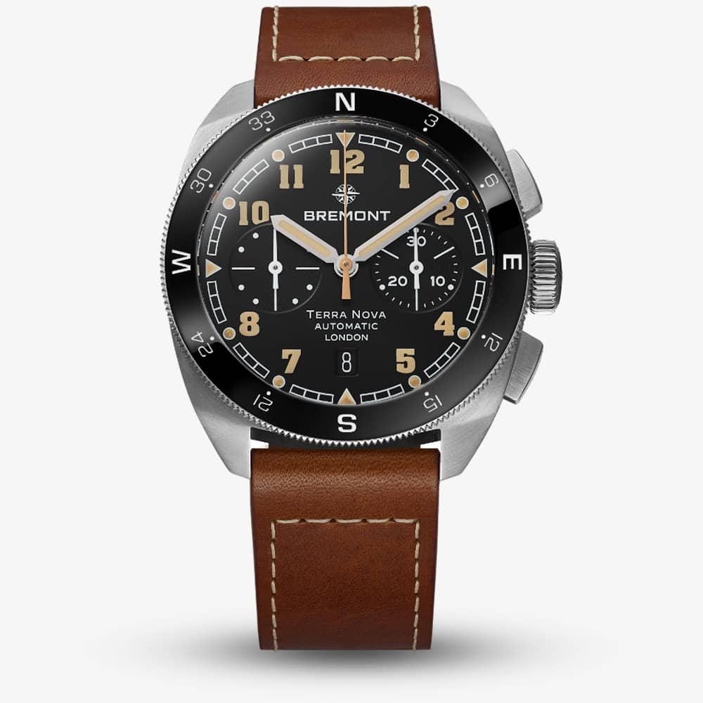 Bremont Terra Nova 42.5 Brown Chronograph Watch TN42-CHR-SS-BK-L-S