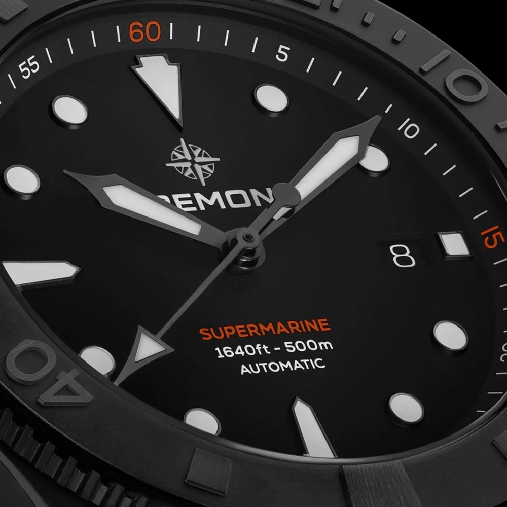 Bremont Mens Supermarine Full Ceramic Tactile Black Fabric Strap Watch SM43-DT-BKCER-BK-N-S