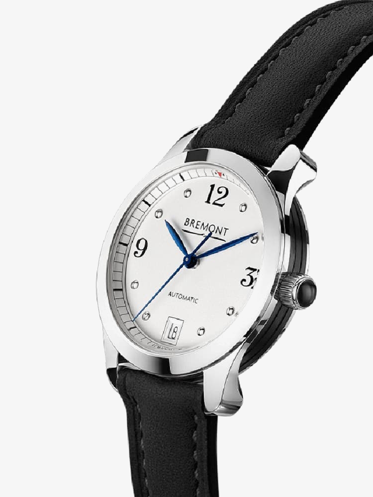 Bremont SOLO-34 AJ White Dial Black Strap Watch SOLO-34 AJ/WH