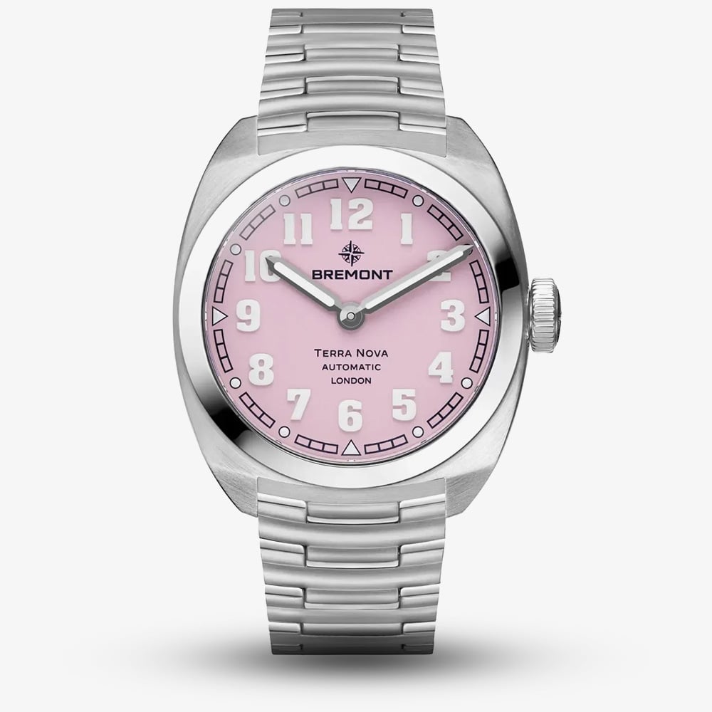 Bremont Limited Edition Ladies Terra Nova 38mm Pink Dial Watch TN38-ND-SS-PK-B