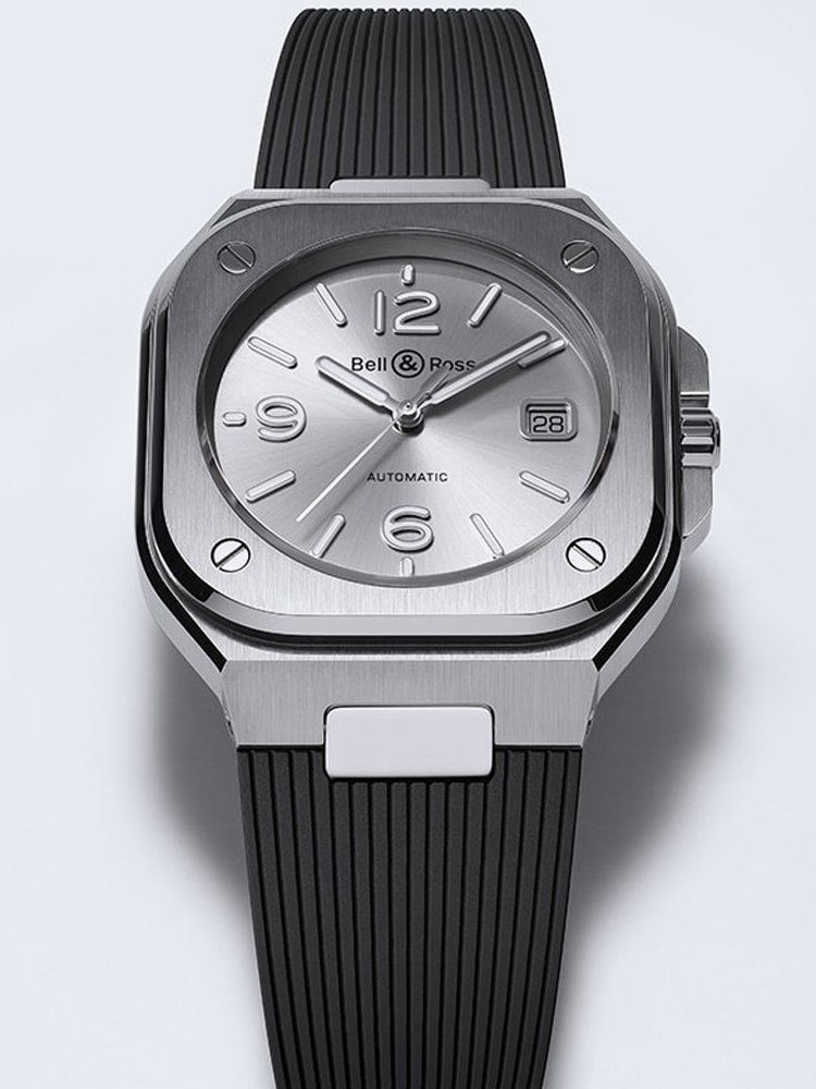 Bell & Ross Mens Automatic Strap Watch BR05A-GR-ST/SRB