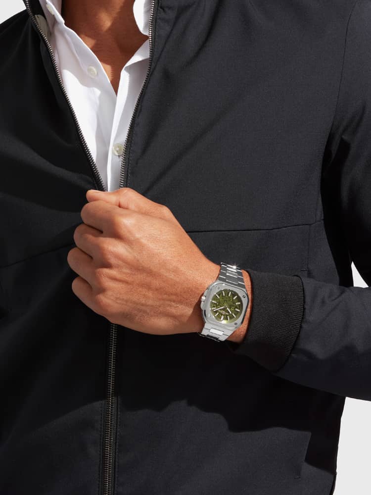 Bell & Ross Mens Limited Edition BR 05 Skeleton Green Watch BR05A-GN-SKST/SST