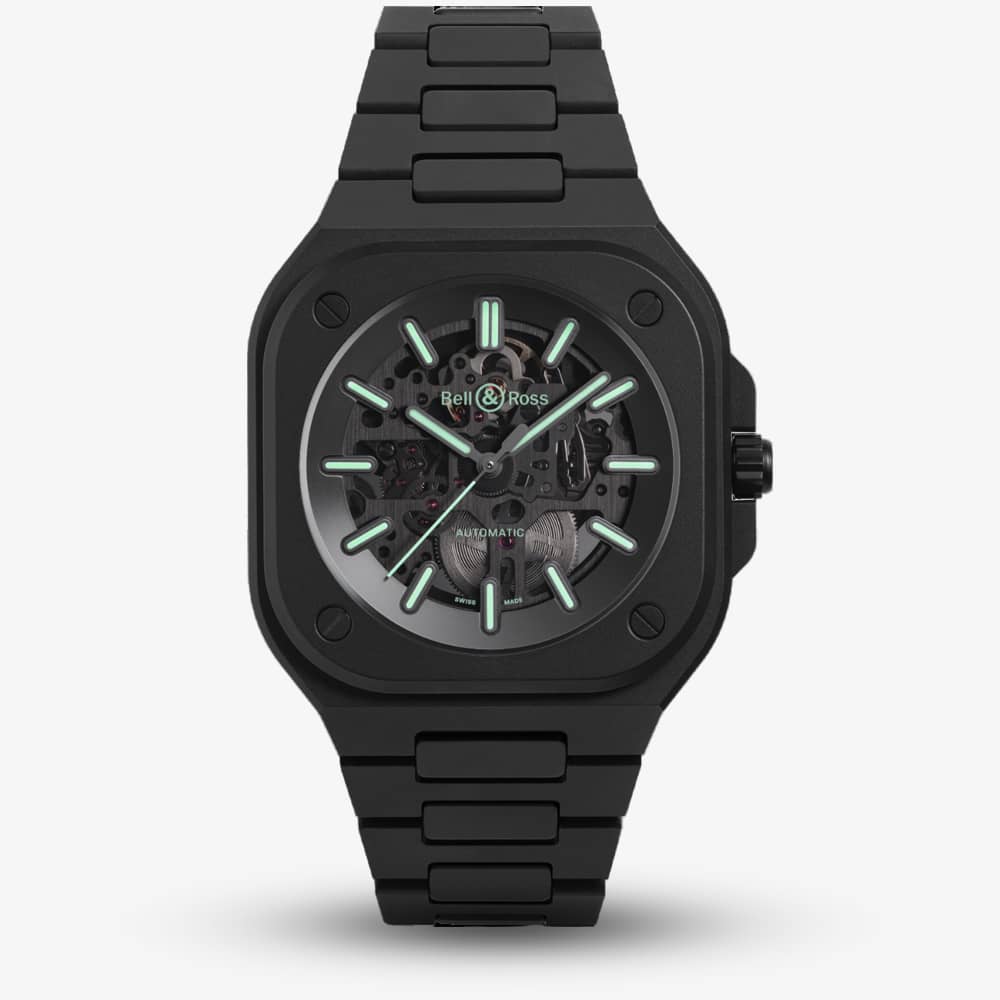 Bell & Ross BR05 Limited Edition Skeleton Ceramic Strap Watch BR05A-BLM-SKCE
