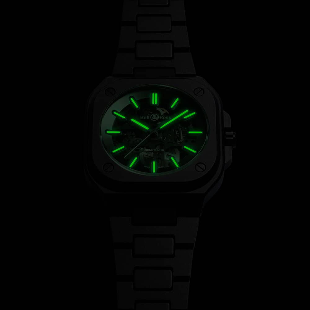 Bell & Ross BR05 Limited Edition Skeleton Ceramic Strap Watch BR05A-BLM-SKCE