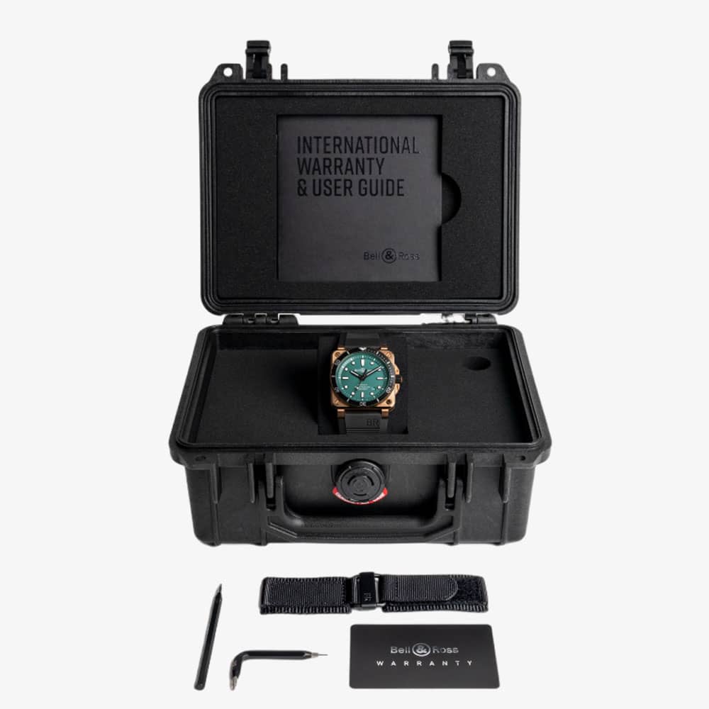 Bell & Ross BR 03-92 Diver Black & Green Bronze Watch BR0392-D-LT-BR/SRB