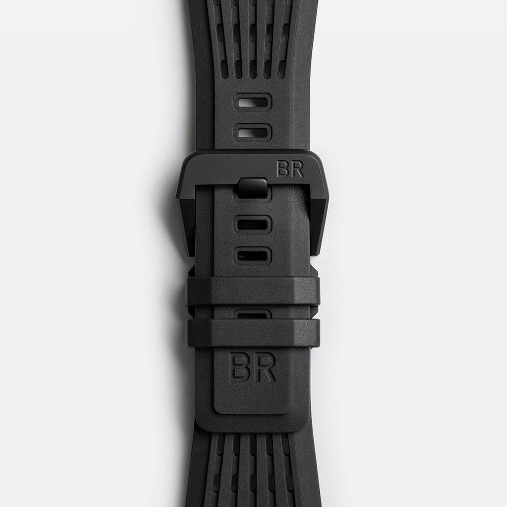 Bell & Ross Mens Limited Edition BR-03 Rafale Solo Display Black Chronograph Watch BR0394-RSD-CE/SRB