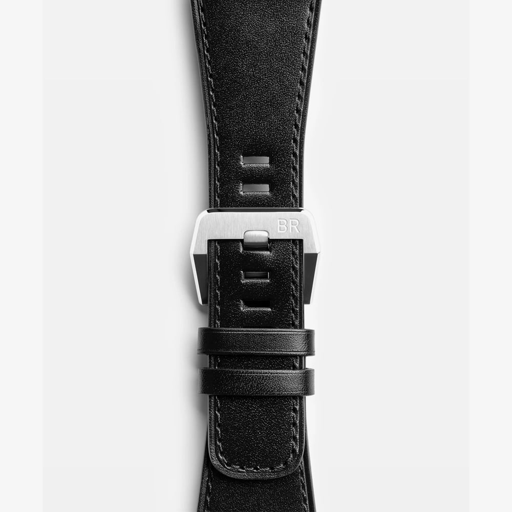 Bell & Ross Mens BR-03 Green Dial Leather Strap Watch BR03A-GN-ST/SCA