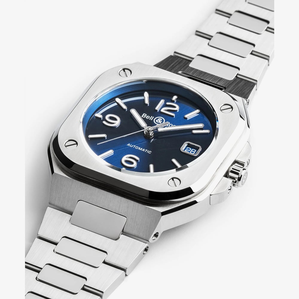 Bell & Ross Mens BR-05 Blue Dial Bracelet Watch BR05A-BLU-ST/SST