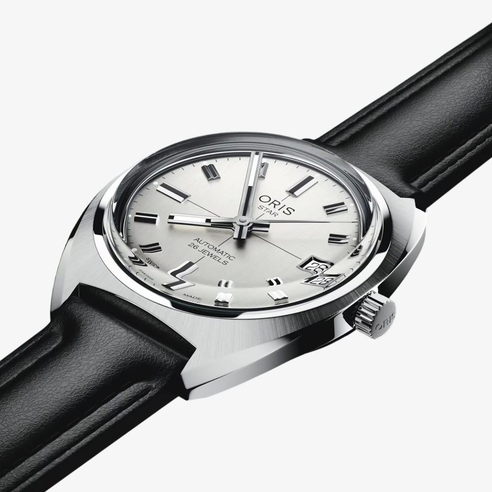 Oris Unisex Star Edition Black Leather Strap Watch 01 733 7813 4151-Set