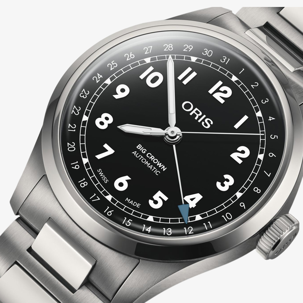Oris Mens Big Crown Pointer Date Black Dial Watch 01 754 7798 4064-07 8 20 06