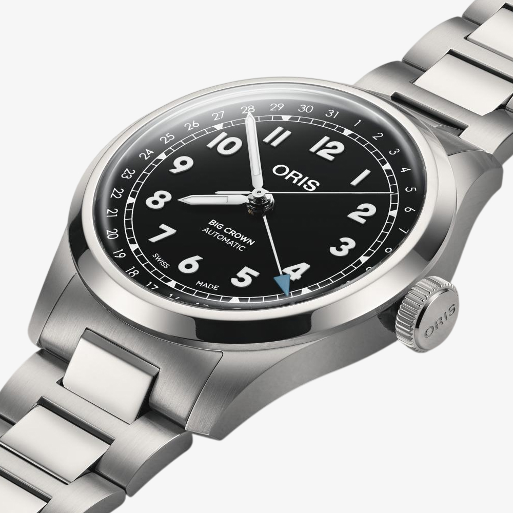 Oris Mens Big Crown Pointer Date Black Dial Watch 01 754 7798 4064-07 8 20 06