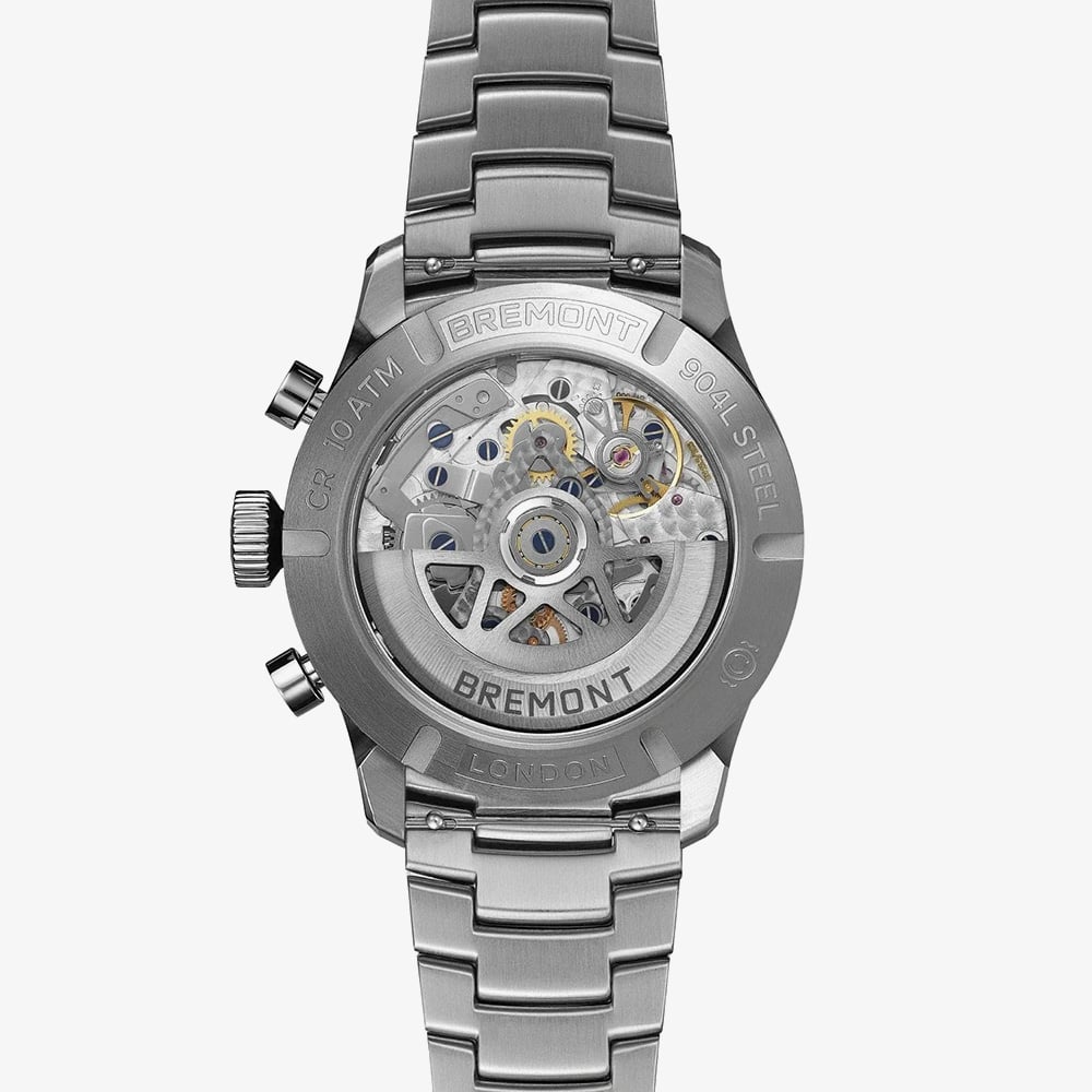 Bremont Mens Altitude Chronograph GMT Stainless Steel Bracelet Watch ALT42-CHR-G-SS-SI-B