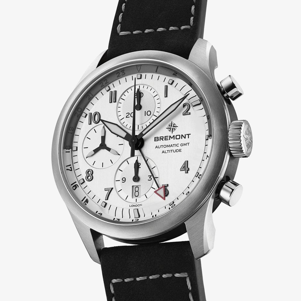 Bremont Mens Altitude Chronograph GMT Automatic Watch ALT42-CHR-G-SS-SI-L-S
