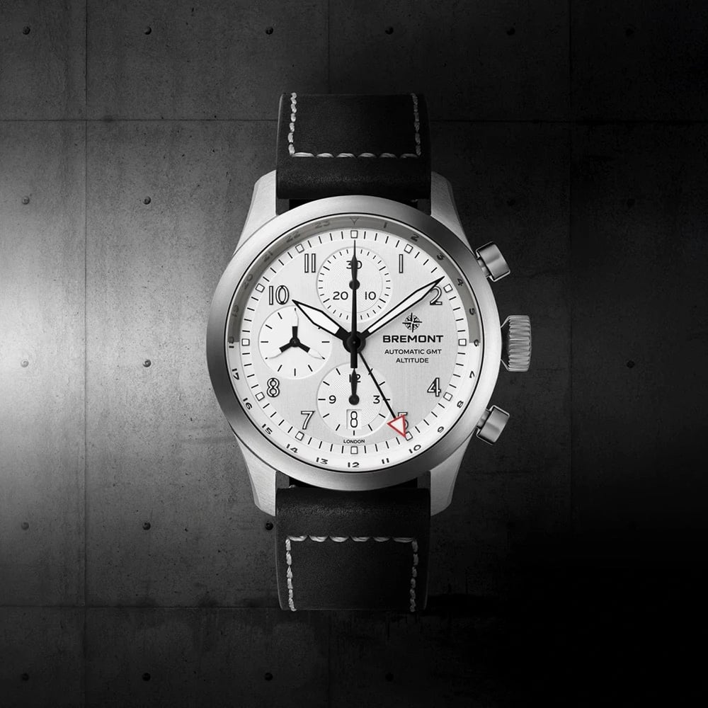 Bremont Mens Altitude Chronograph GMT Automatic Watch ALT42-CHR-G-SS-SI-L-S