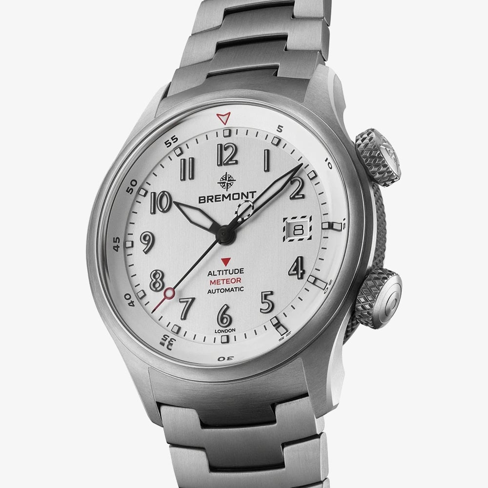 Bremont Mens Altitude MB Meteor Titanium Bracelet Watch ALT42-MT-TI-SITI-B