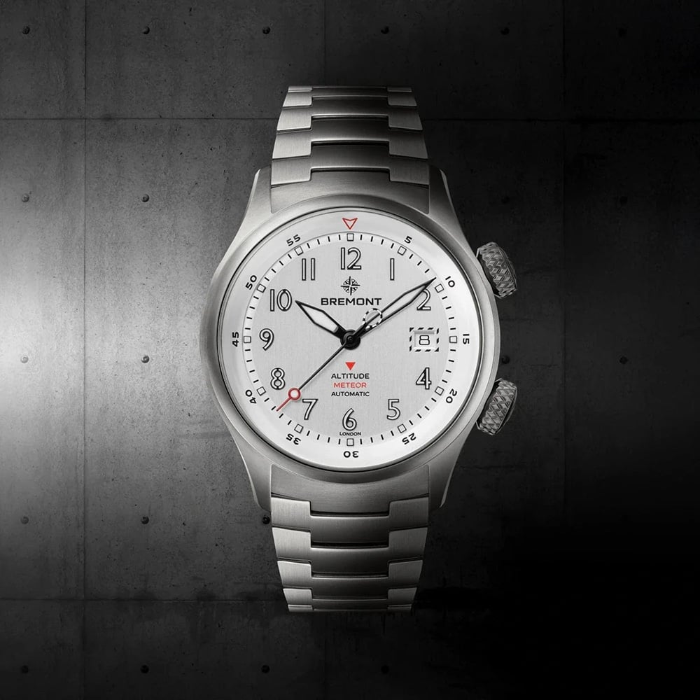 Bremont Mens Altitude MB Meteor Titanium Bracelet Watch ALT42-MT-TI-SITI-B