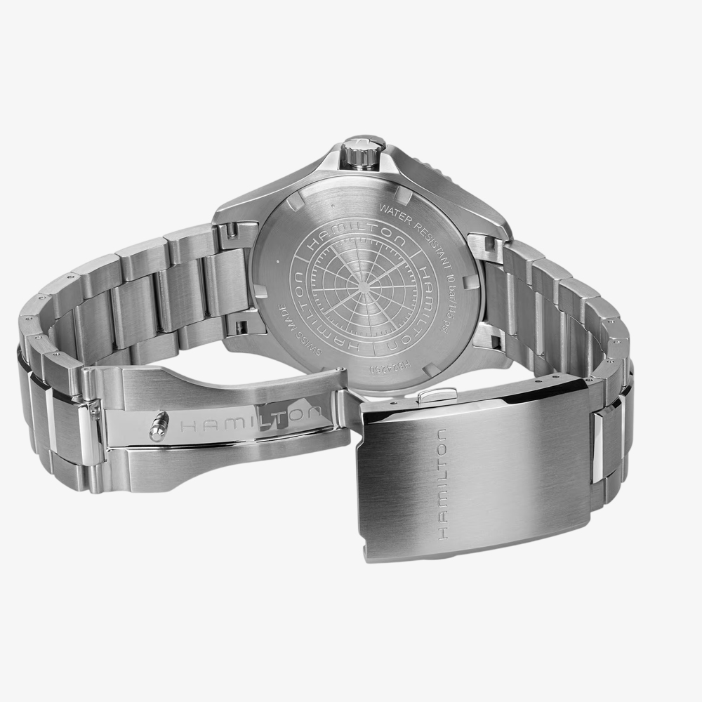 Hamilton Mens Khaki Navy Scuba 40mm Automatic Blue Dial Stainless Steel Bracelet Watch H82425140