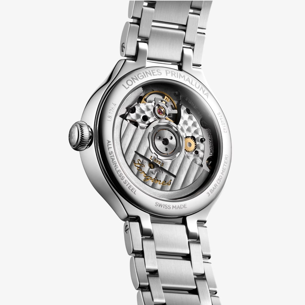 Longines Ladies PrimaLuna Moonphase White Dial Watch L8.126.4.71.6