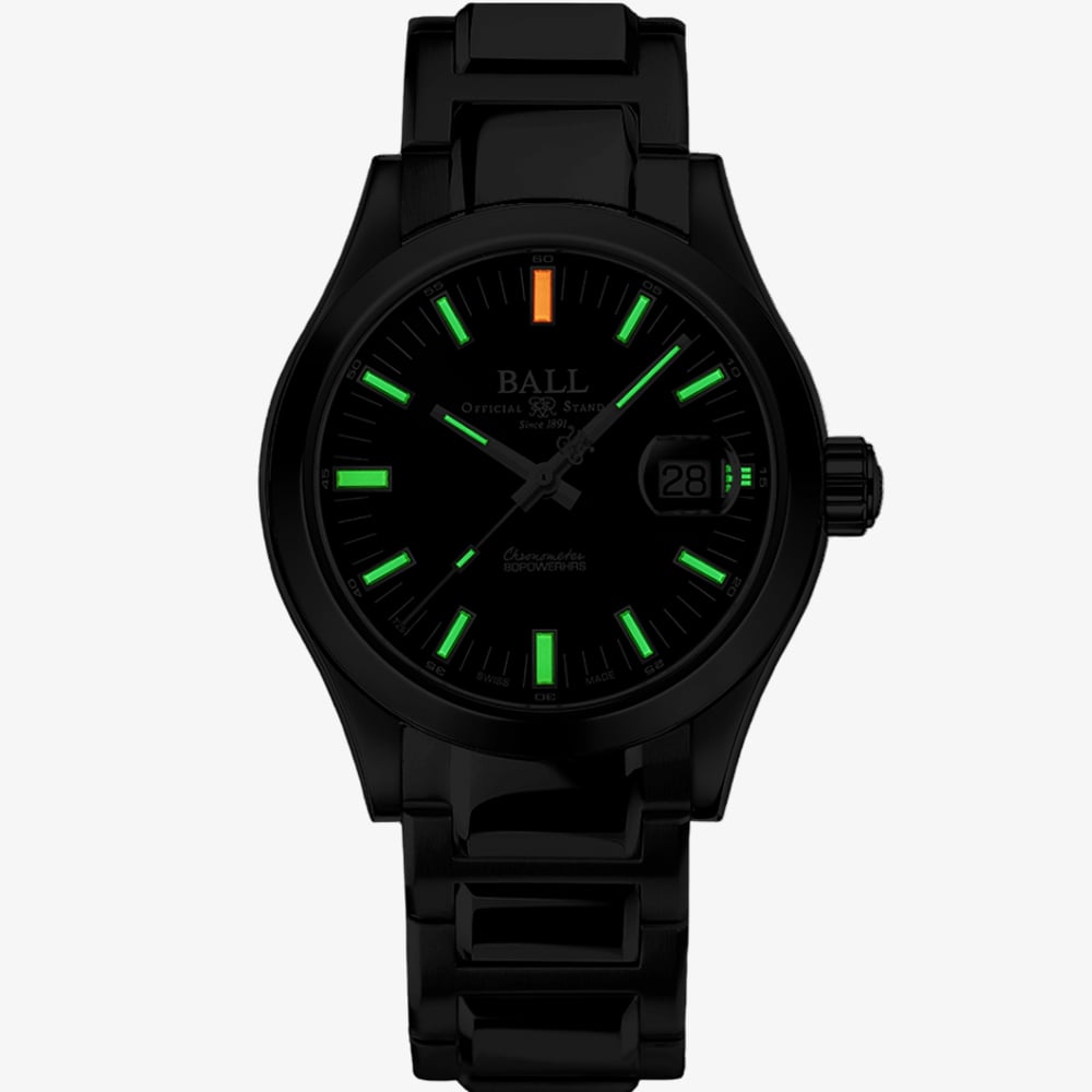 BALL Mens Engineer M Marvelight Black Dial Watch NM9032C-S1CJ-BK