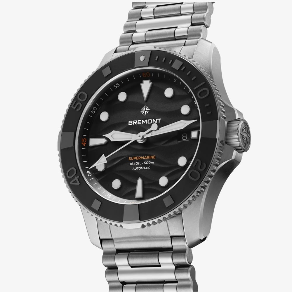 Bremont Mens Supermarine 500m Black Dial Watch SM43-DT-SS-BK-B