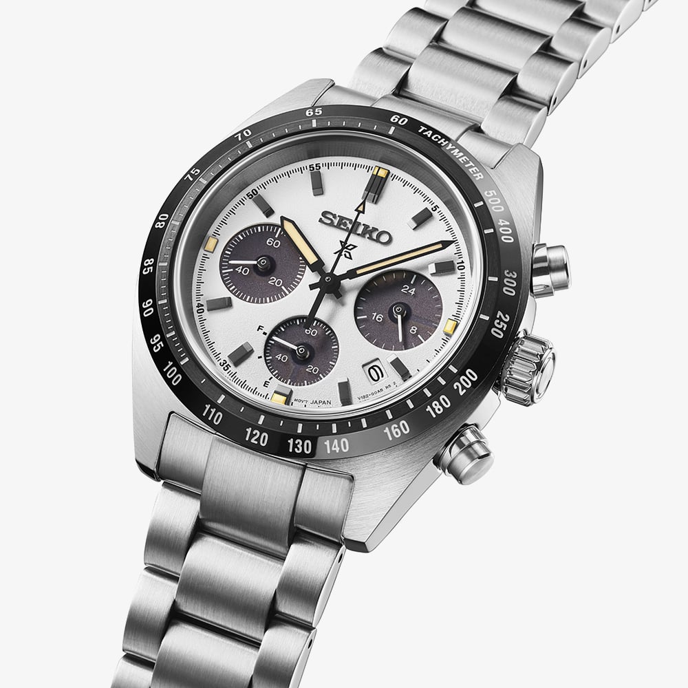 Seiko Mens Prospex Speedtimer Youngtimer Monochrome Bracelet Watch SSC961