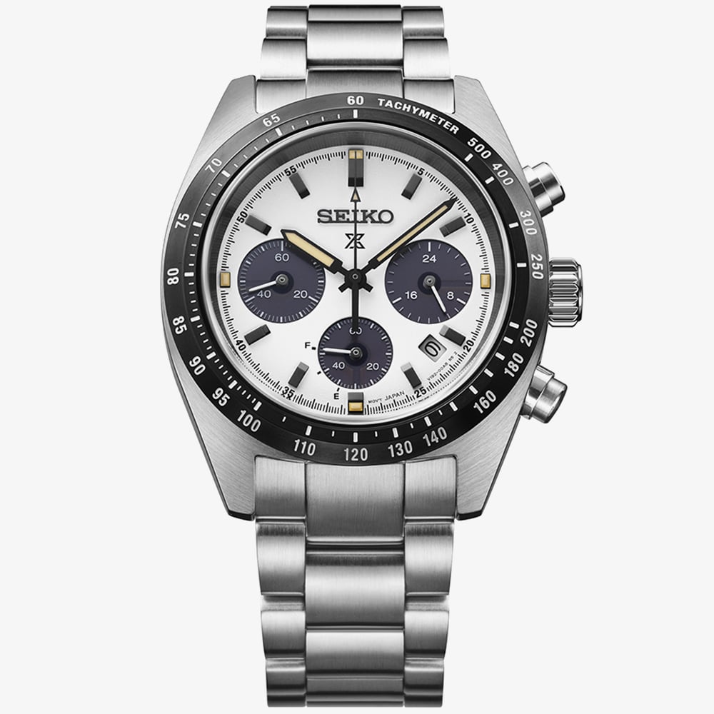 Seiko Mens Prospex Speedtimer Youngtimer Monochrome Bracelet Watch SSC961