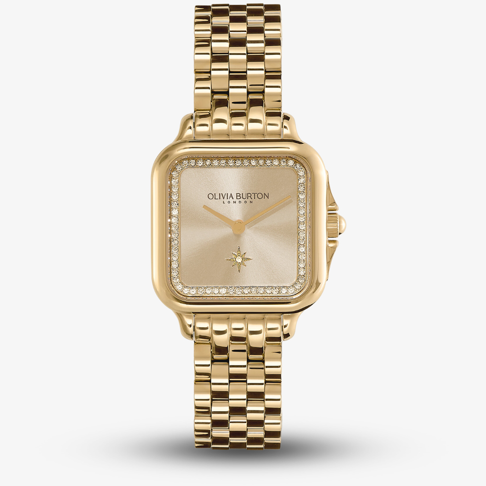 House of Watches - Olivia Burton Grosvenor Champagne Sunray Dial Watch 24000084