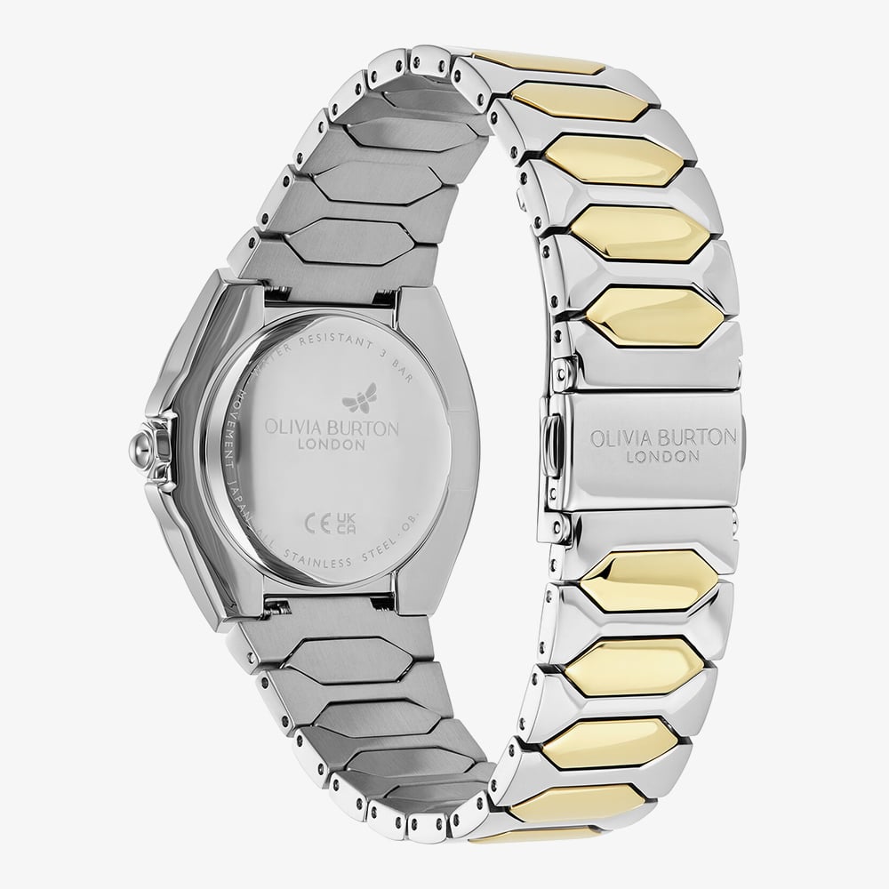 Olivia Burton Lustre Sports Luxe Two Tone Sunray Dial Watch 24000203