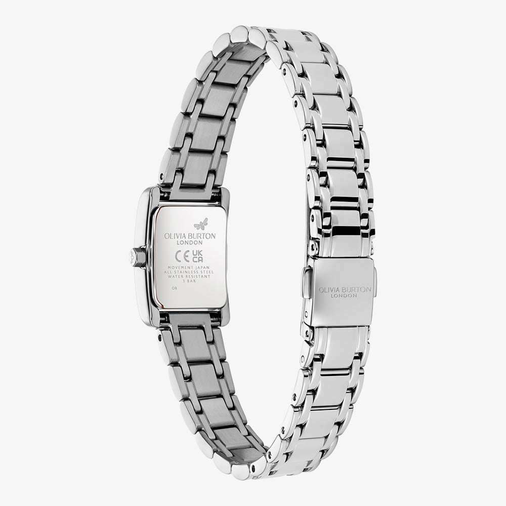 Olivia Burton Mini Grove Silver Rectangle Watch 24000281