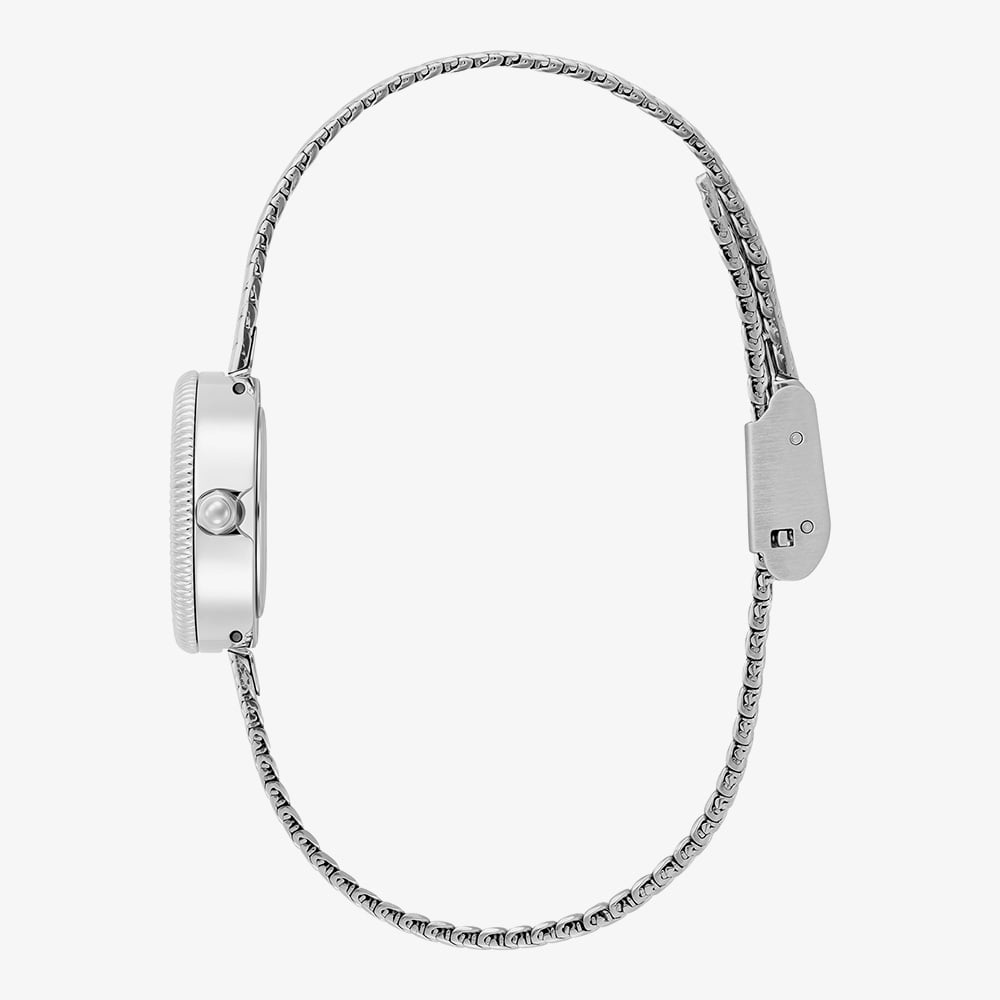 Olivia Burton Finery Silver Mesh Bracelet Watch 24000278